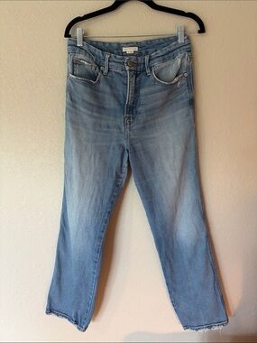 Good American Light Blue Good Curve Straight Leg Jeans Indigo 8/29